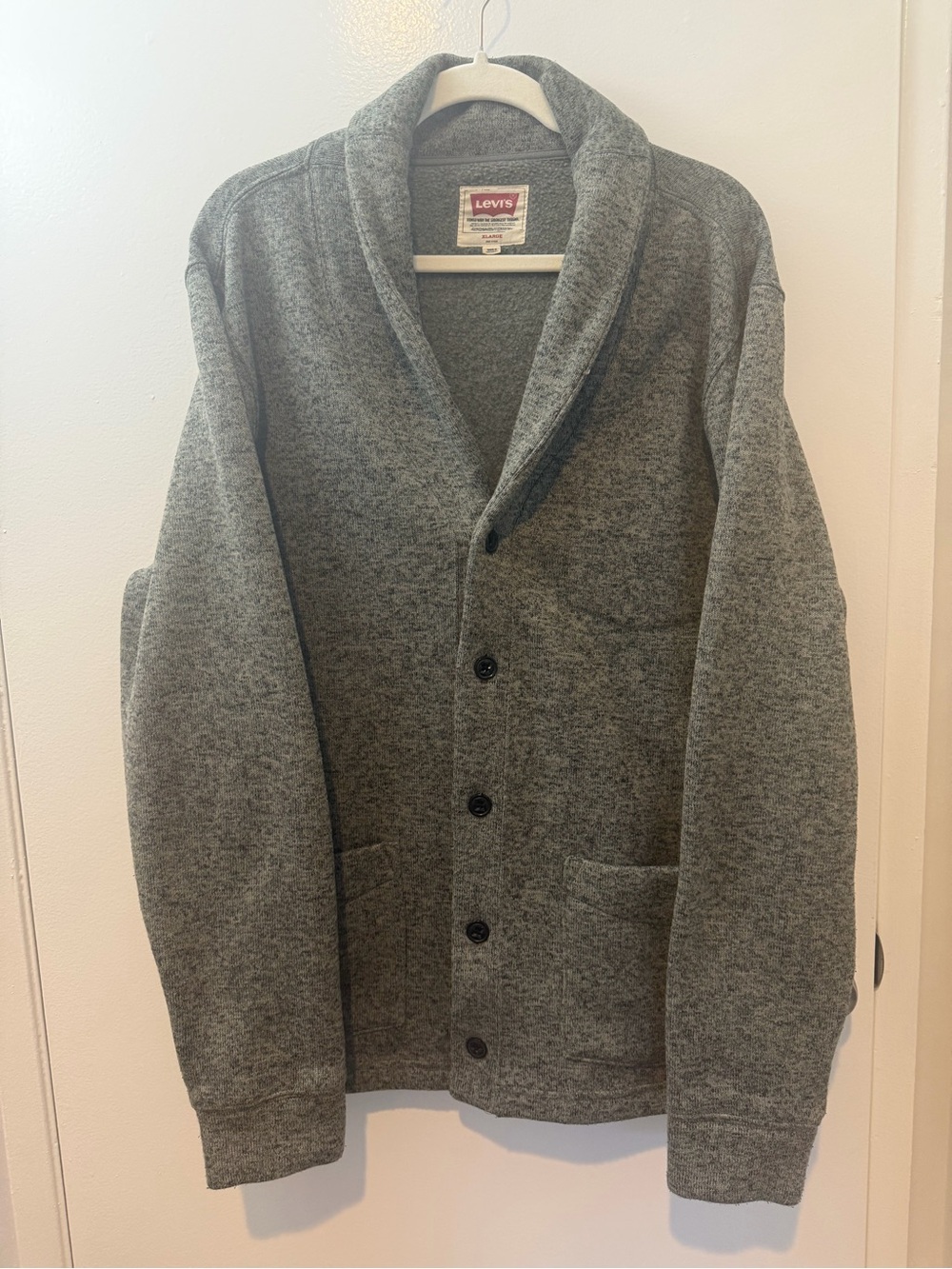 Levi's Men's Shawl Collar Cardigan - Heather Gray